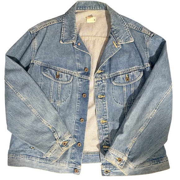 Lee Jean Jacket Vintage 90s Denim Trucker Jean Jacket USA XXL - Picture 2 of 15